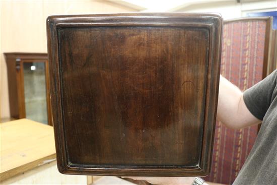 A Chinese hardwood side table W.30cm